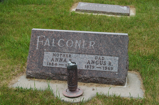 Photo of headstones/Angus R Falkner 1879-1969 hdstn St Mary's Cem Bismarck, ND, USA